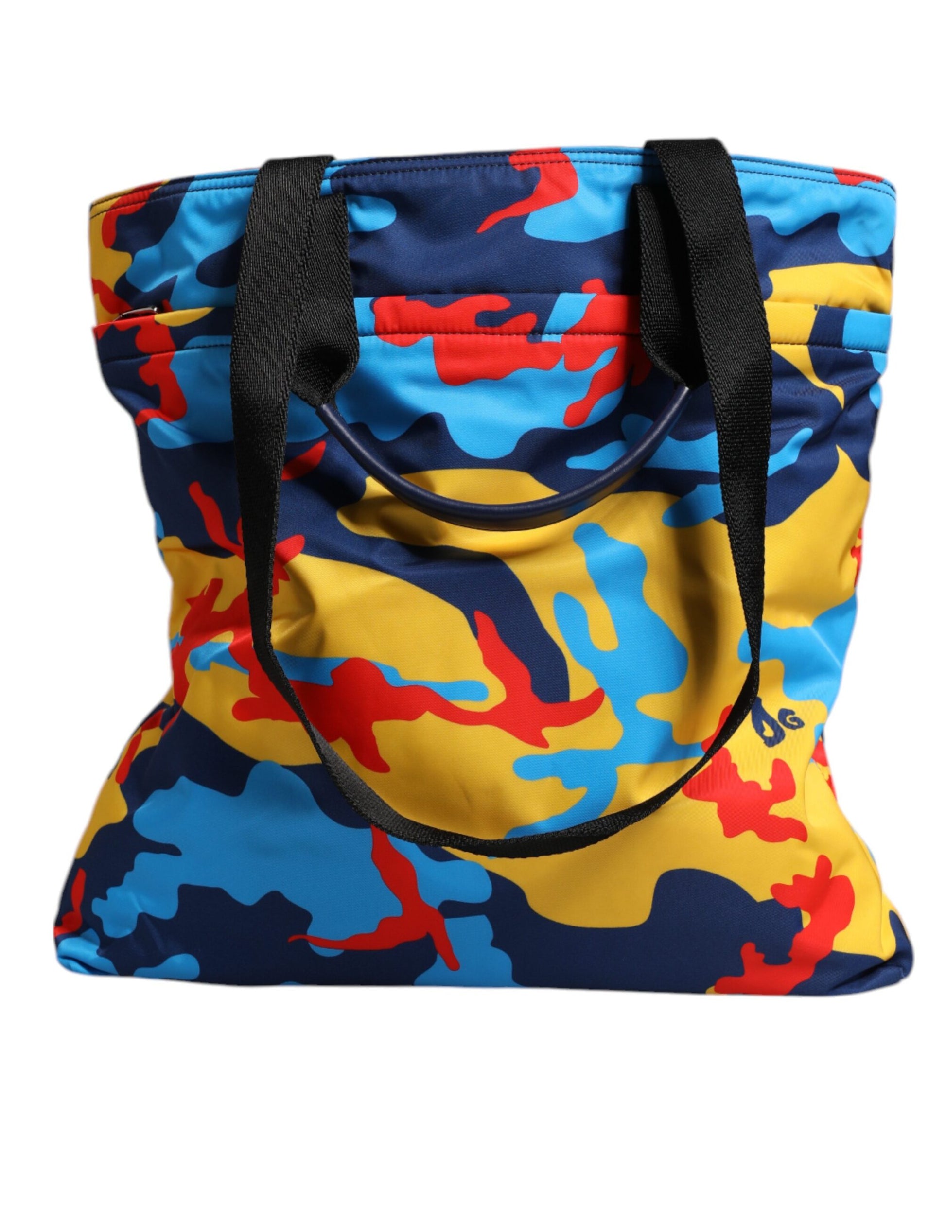 Dolce &amp; Gabbana – Mehrfarbige Einkaufstasche aus Nylon mit Camouflage-Muster