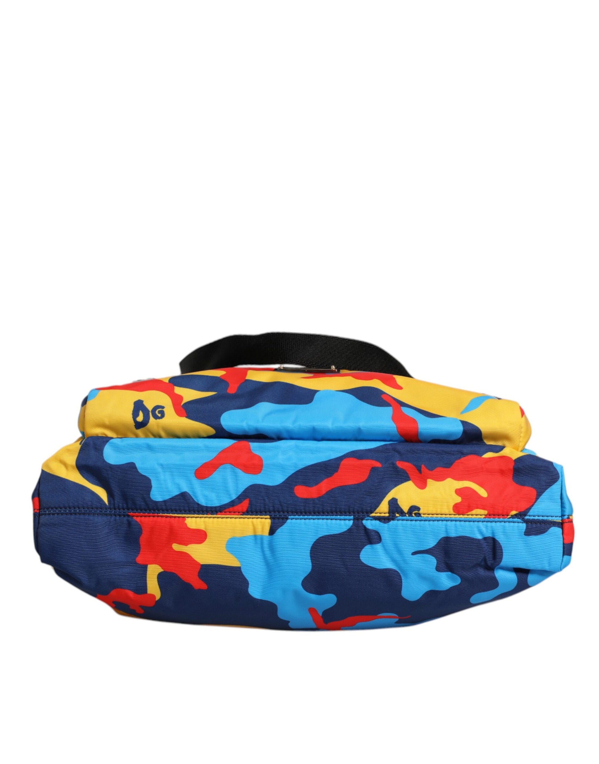 Dolce &amp; Gabbana – Mehrfarbige Einkaufstasche aus Nylon mit Camouflage-Muster