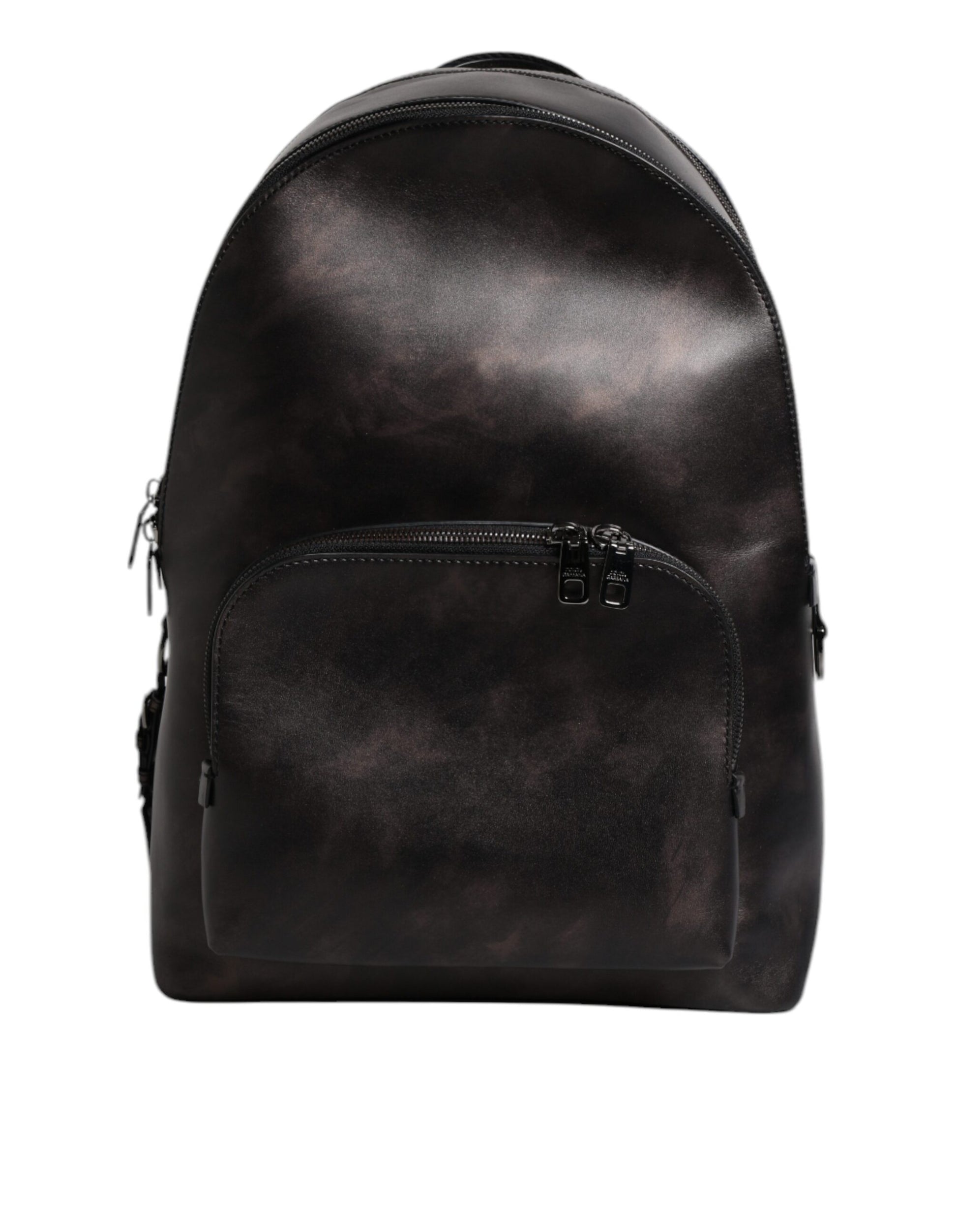 Dolce &amp; Gabbana Bronze Leder Schulreiserucksack