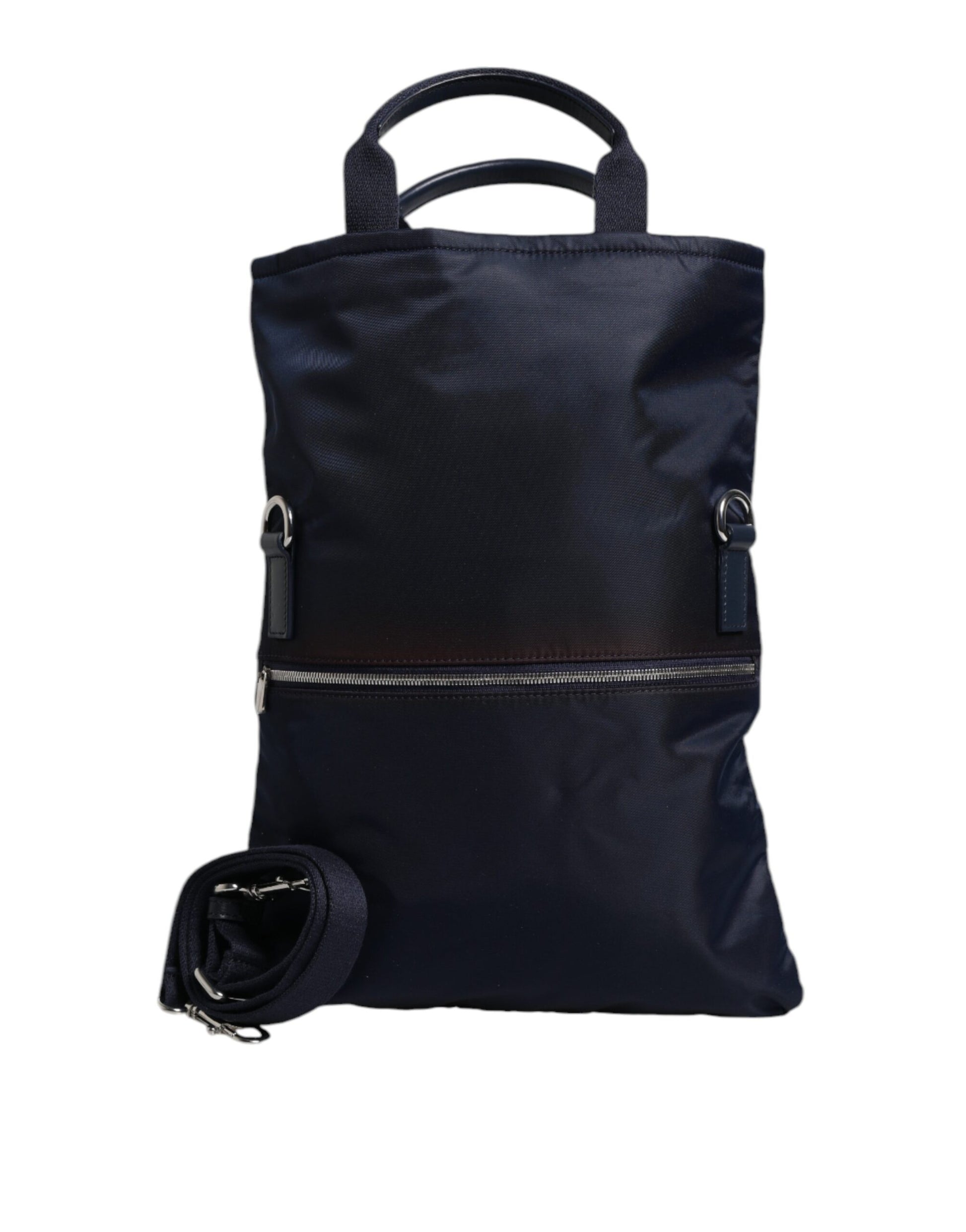 Dolce &amp; Gabbana – Wickeltasche aus dunkelblauem Nylon mit Schulterriemen