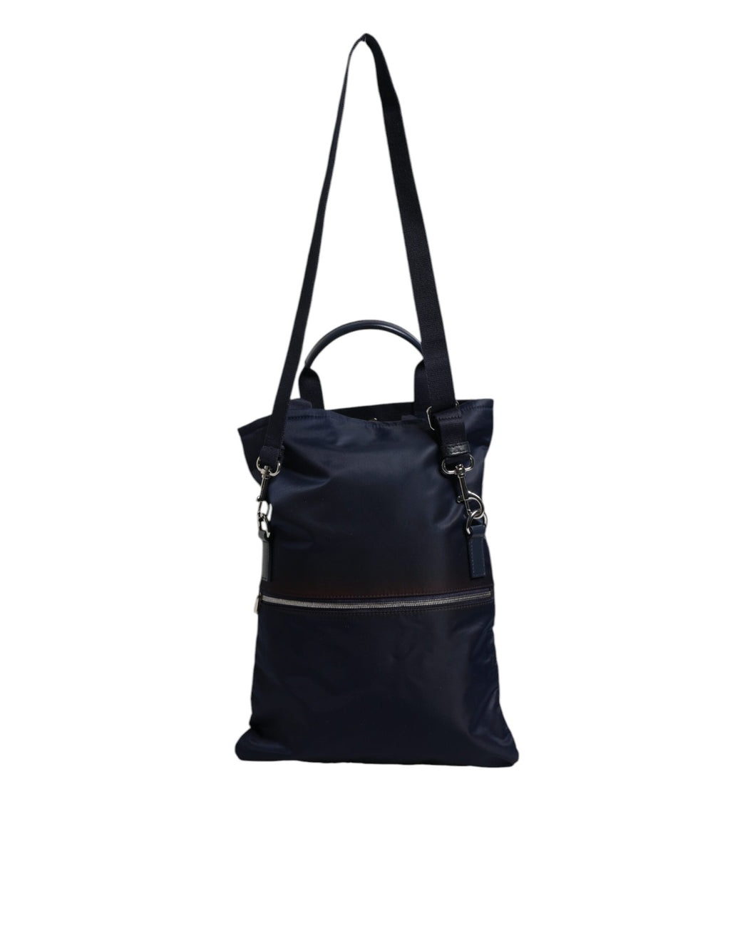 Dolce &amp; Gabbana – Wickeltasche aus dunkelblauem Nylon mit Schulterriemen
