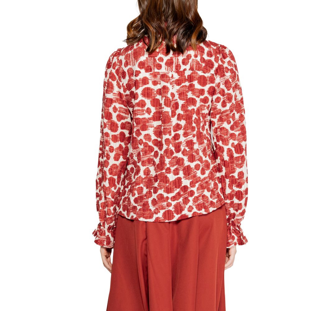 Vero Moda – Rotes Polyesterhemd