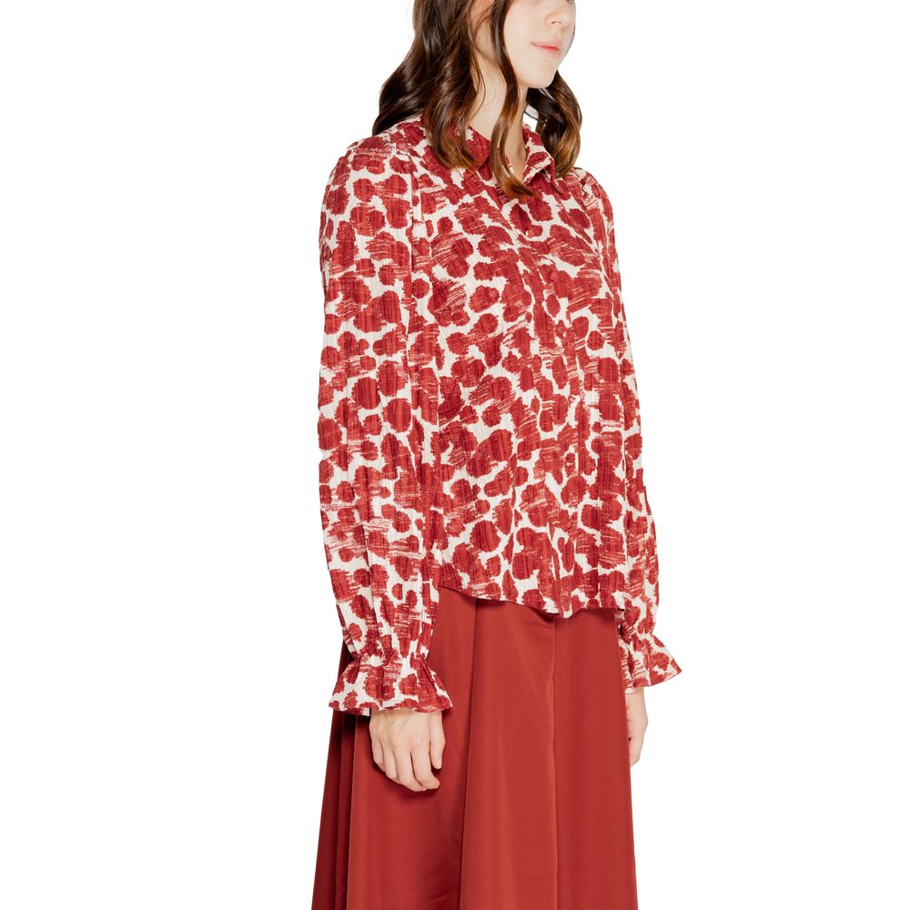 Vero Moda – Rotes Polyesterhemd