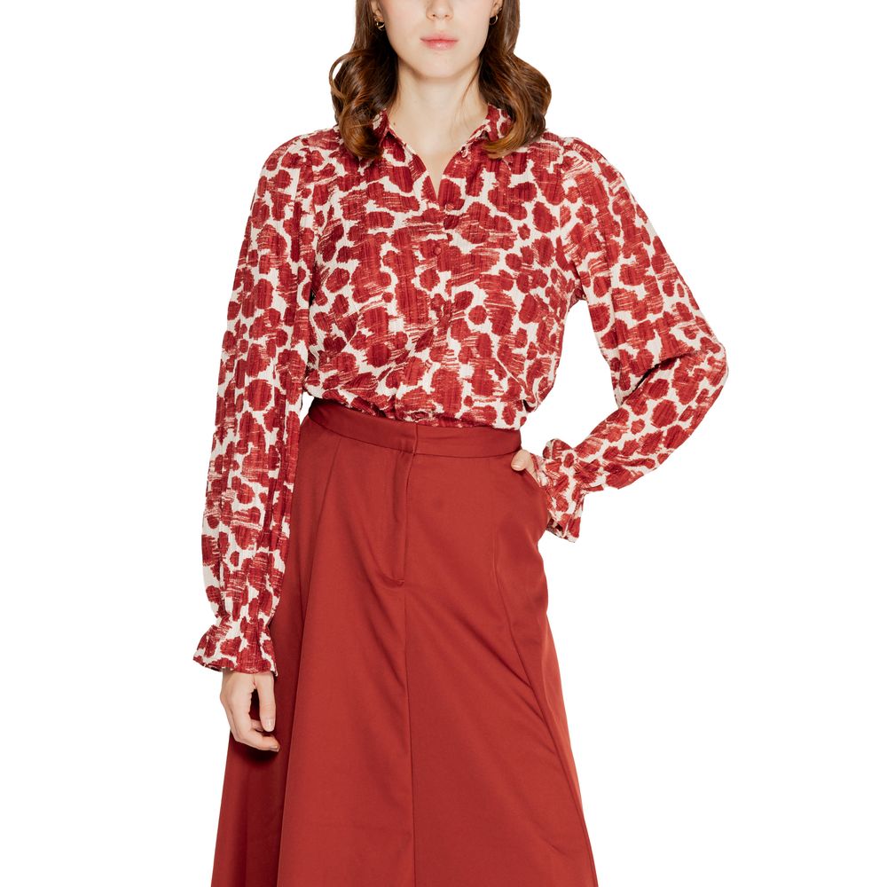 Vero Moda – Rotes Polyesterhemd
