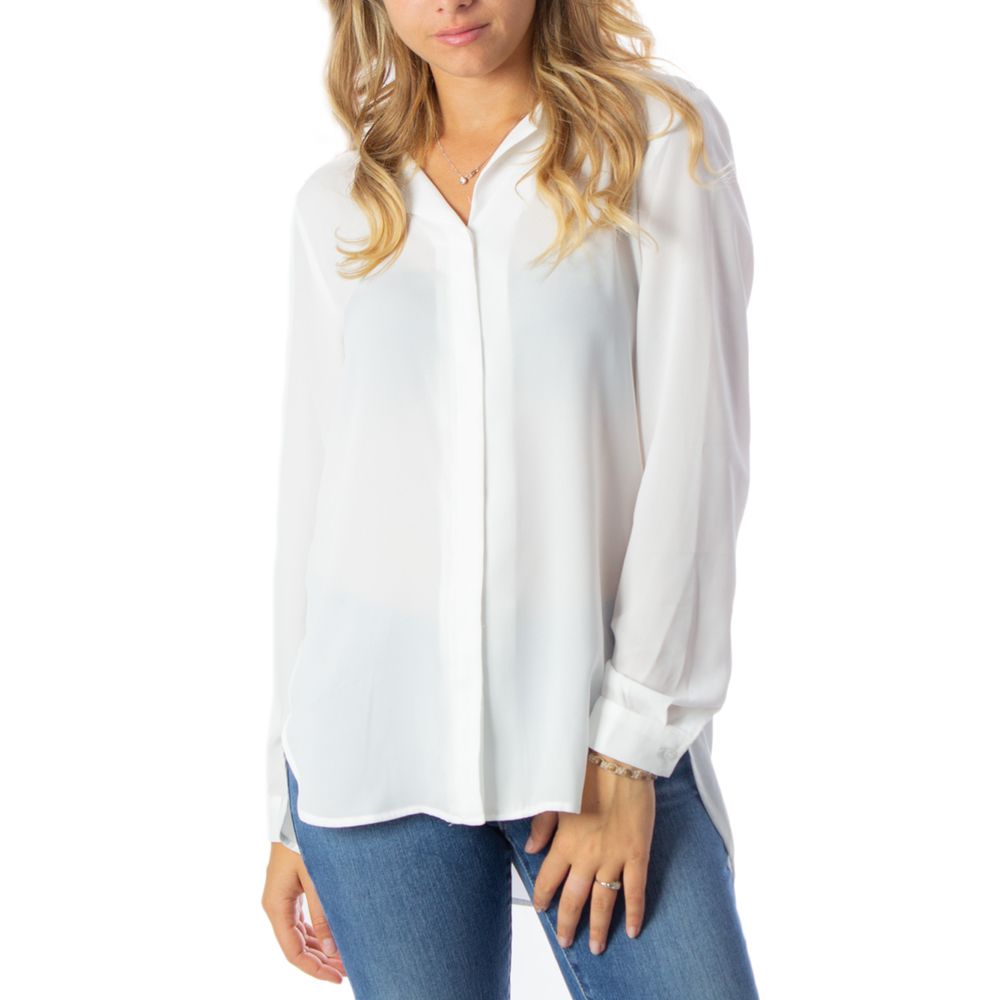 Vila Clothes Cremefarbenes Polyesterhemd