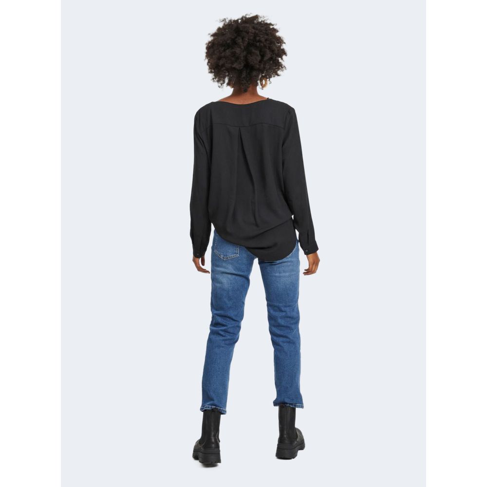 Schwarzes Polyesterhemd von Vila Clothes