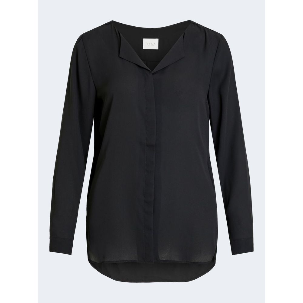 Schwarzes Polyesterhemd von Vila Clothes