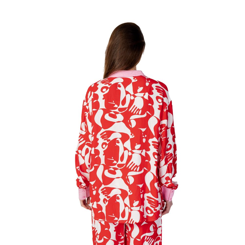 Vila Clothes – Rotes Viskosehemd