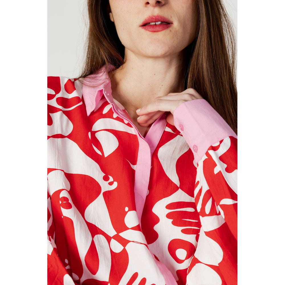 Vila Clothes – Rotes Viskosehemd