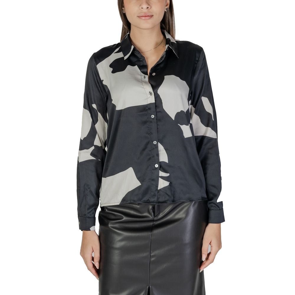 Only – Schwarzes Hemd aus recyceltem Polyester