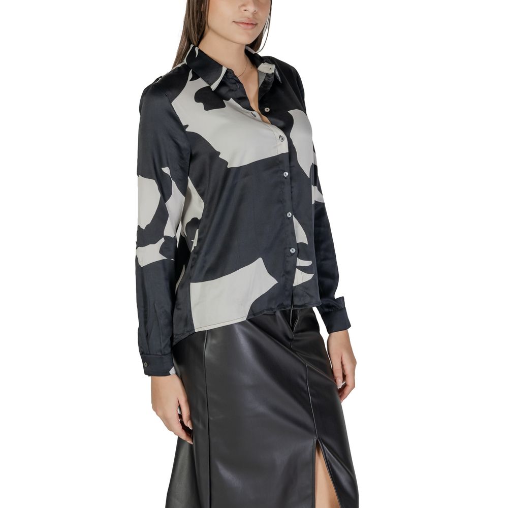 Only – Schwarzes Hemd aus recyceltem Polyester