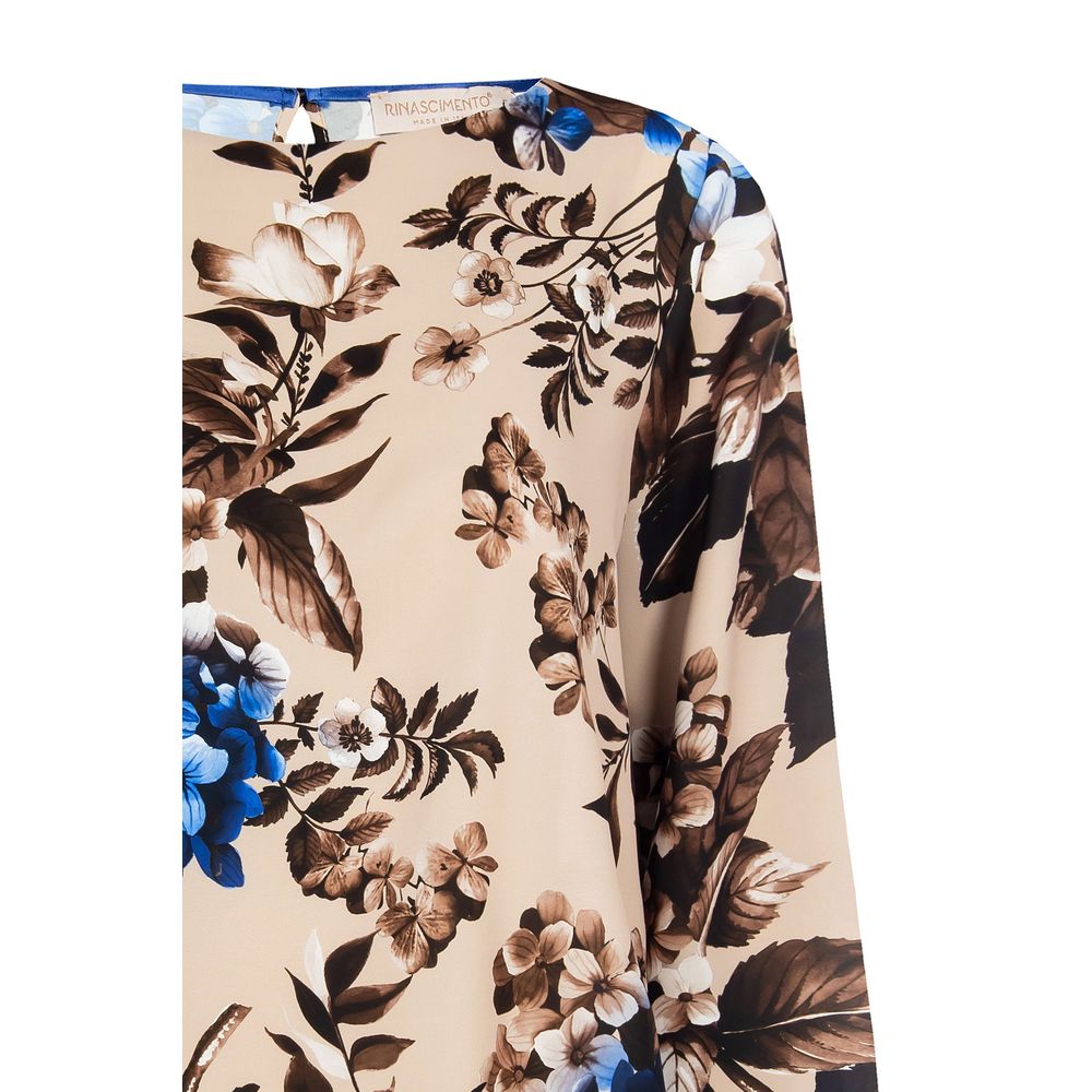 Rinascimento Blaue Polyesterbluse