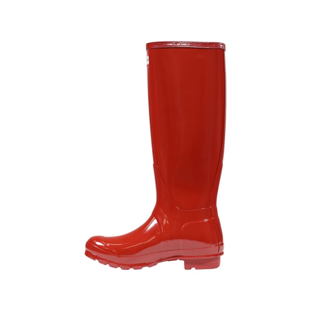 Knöchelhohe Stiefel aus recyceltem Polyester in Hunter Red