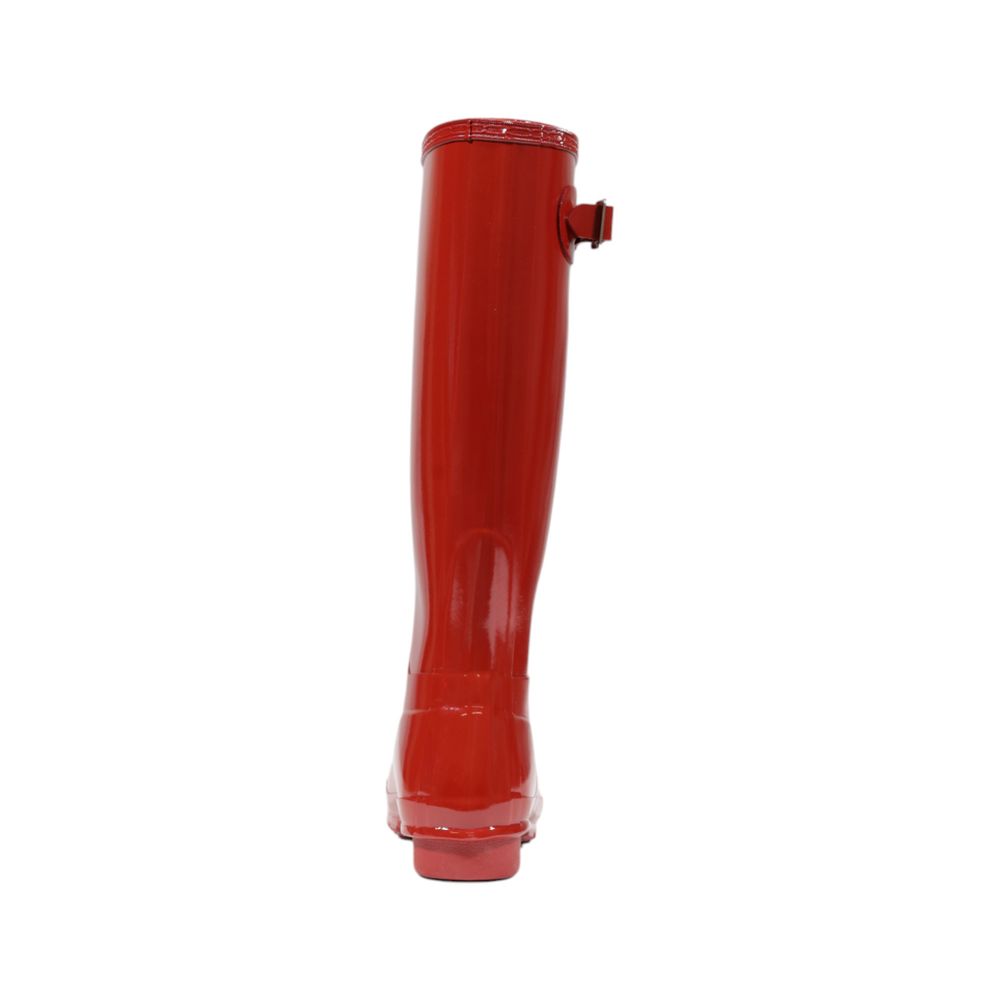 Knöchelhohe Stiefel aus recyceltem Polyester in Hunter Red