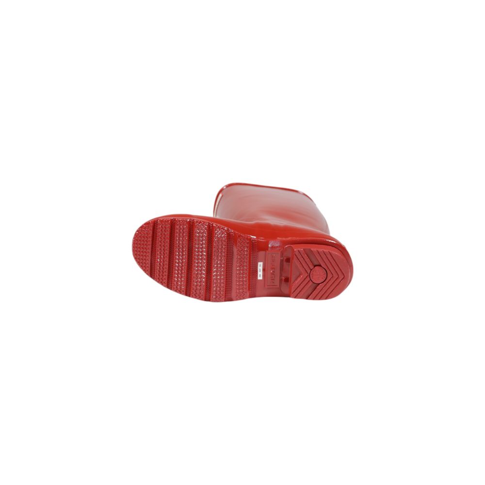 Knöchelhohe Stiefel aus recyceltem Polyester in Hunter Red