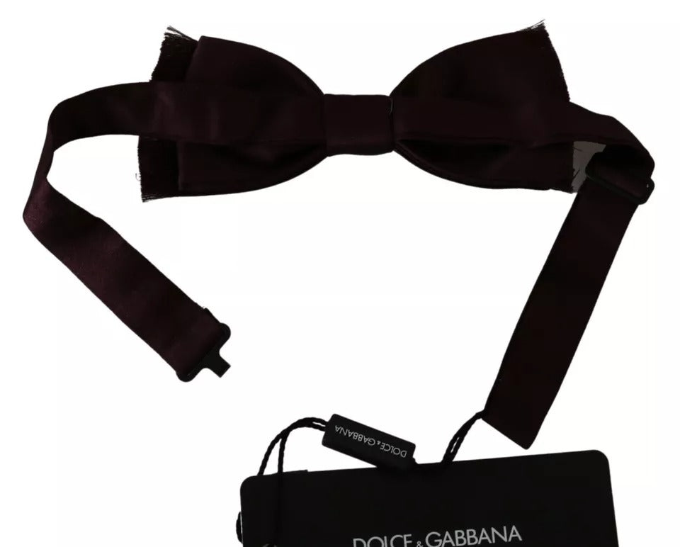Dolce &amp; Gabbana Bordeauxrote, klassische Seidenfliege