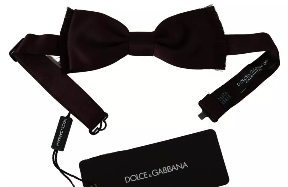 Dolce &amp; Gabbana Bordeauxrote, klassische Seidenfliege