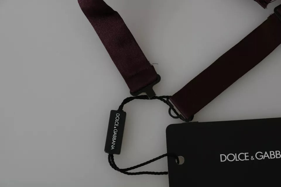 Dolce &amp; Gabbana Bordeauxrote, klassische Seidenfliege