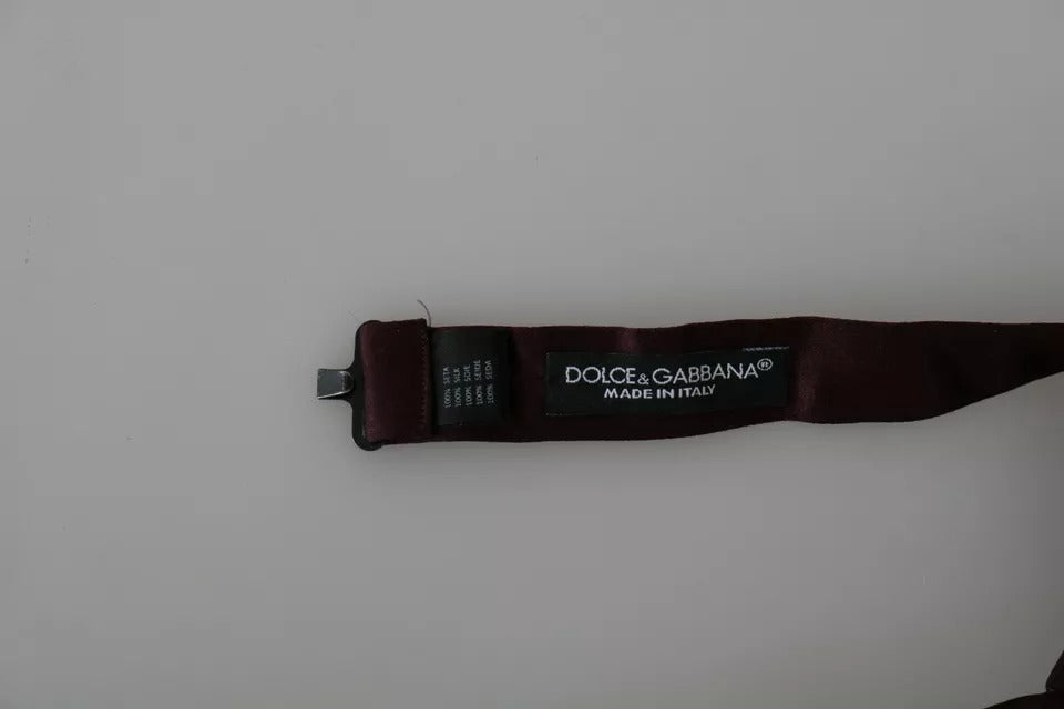 Dolce &amp; Gabbana Bordeauxrote, klassische Seidenfliege
