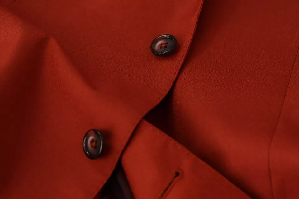 Dolce &amp; Gabbana Orange MARTINI Kaschmir-Seidenmantel-Blazer