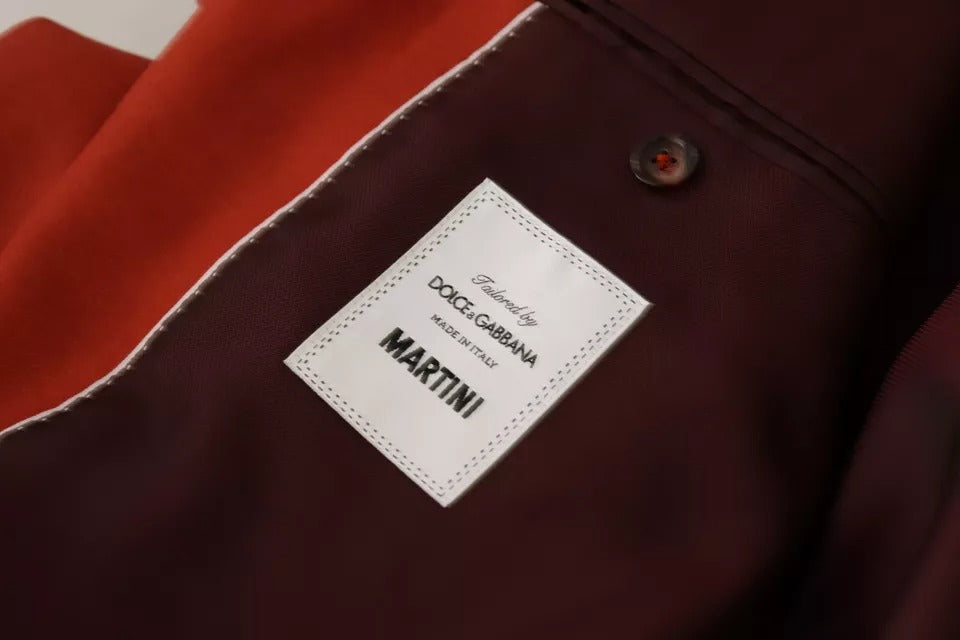 Dolce &amp; Gabbana Orange MARTINI Kaschmir-Seidenmantel-Blazer