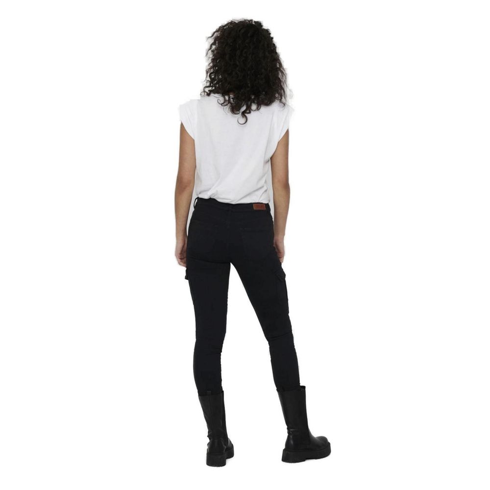 Only Schwarze Skinny-Hose aus Baumwolle