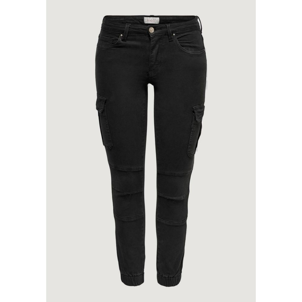Only Schwarze Skinny-Hose aus Baumwolle