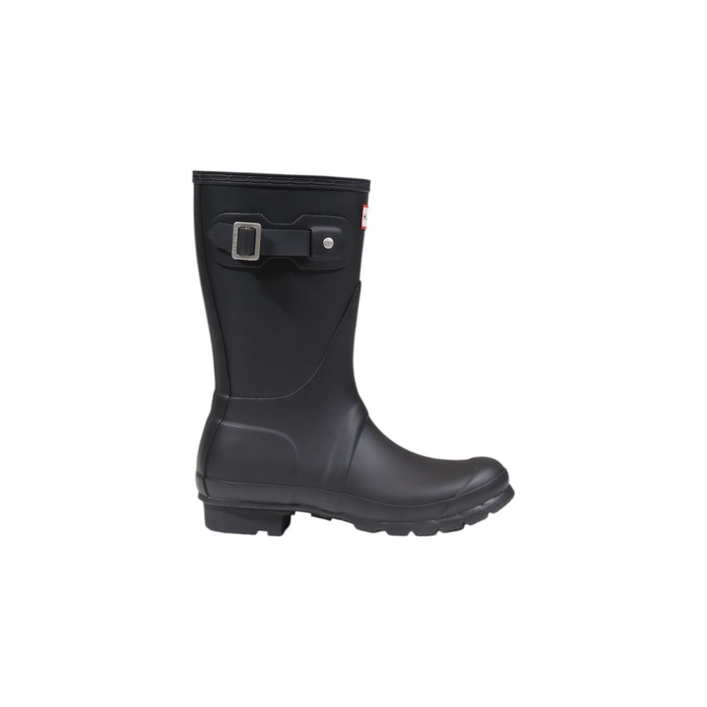Hunter Schwarze Knöchelstiefel aus recyceltem Polyester