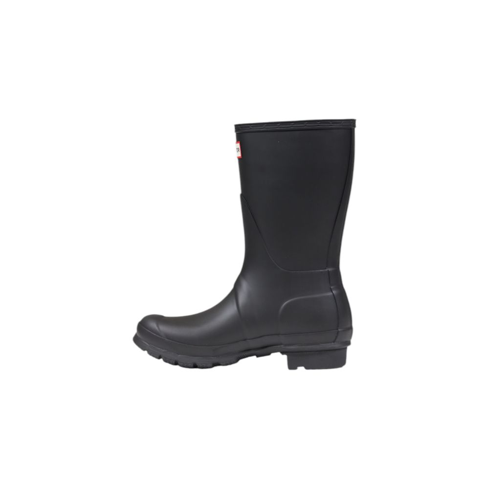 Hunter Schwarze Knöchelstiefel aus recyceltem Polyester