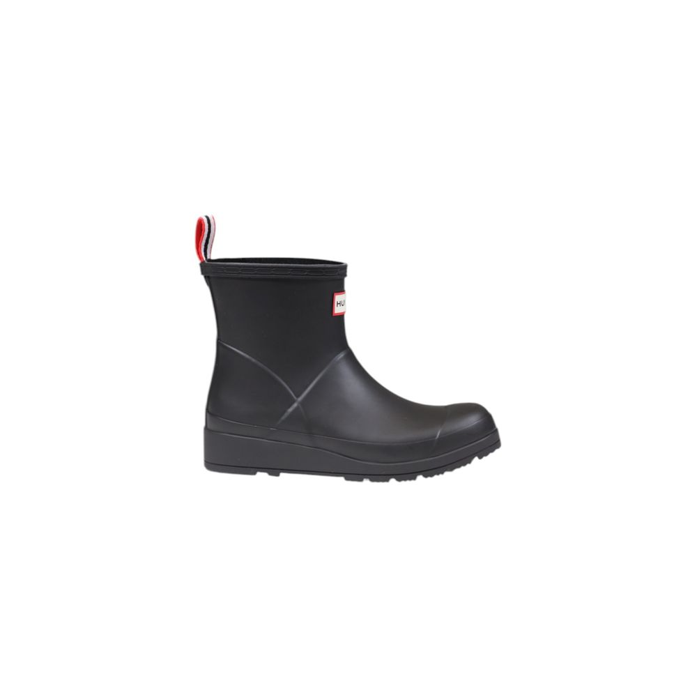 Hunter Schwarze Knöchelstiefel aus recyceltem Polyester