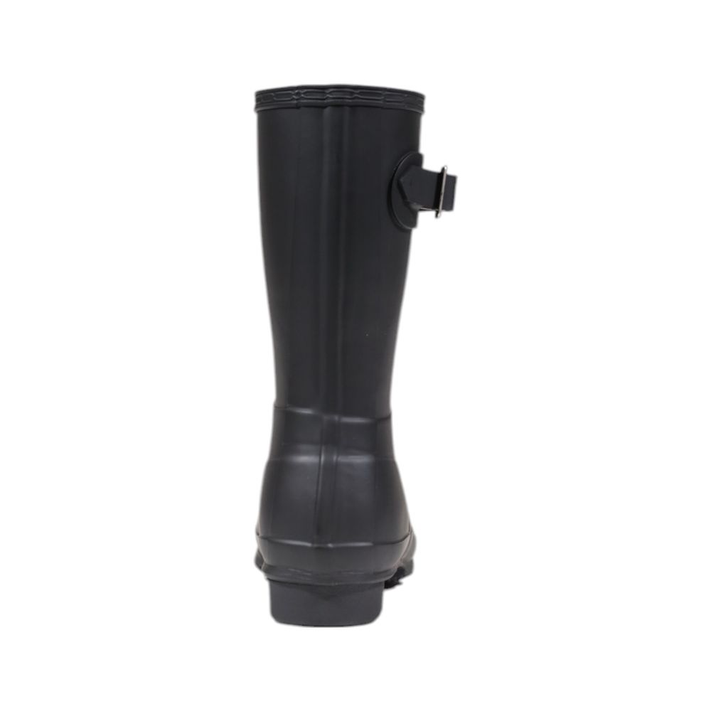 Hunter Schwarze Knöchelstiefel aus recyceltem Polyester