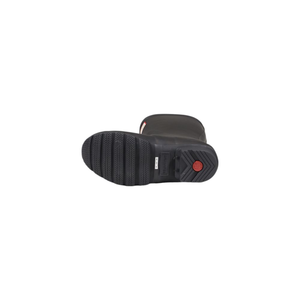Hunter Schwarze Knöchelstiefel aus recyceltem Polyester