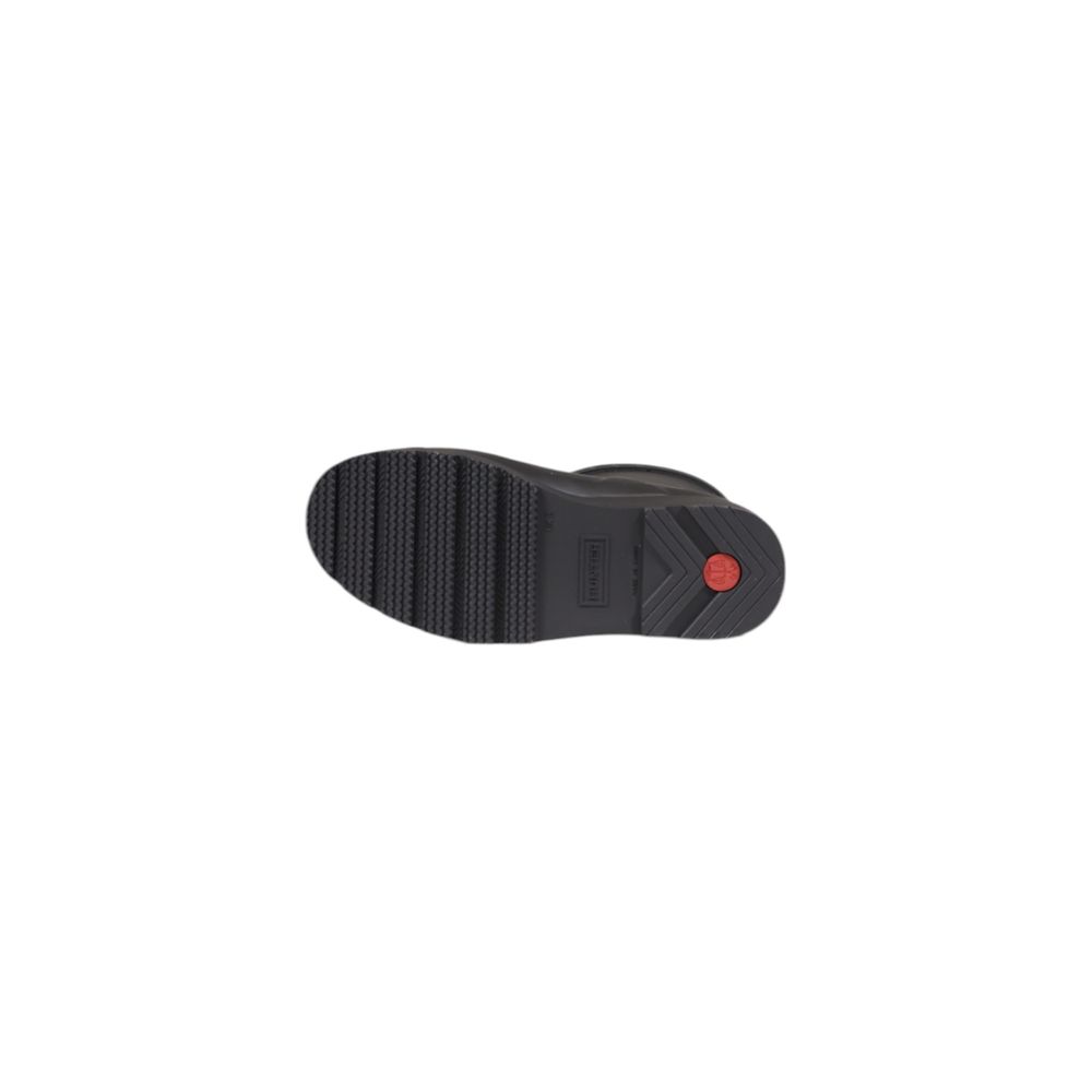 Hunter Schwarze Knöchelstiefel aus recyceltem Polyester