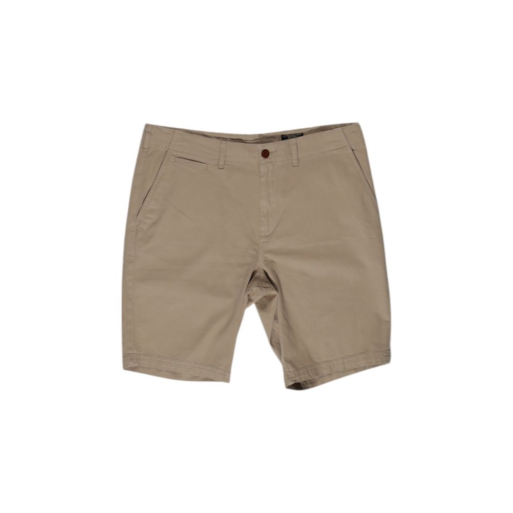 Superdry – Beige Baumwoll-Bermuda