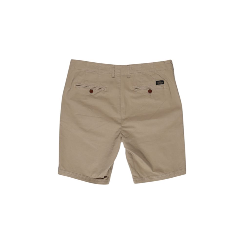 Superdry – Beige Baumwoll-Bermuda