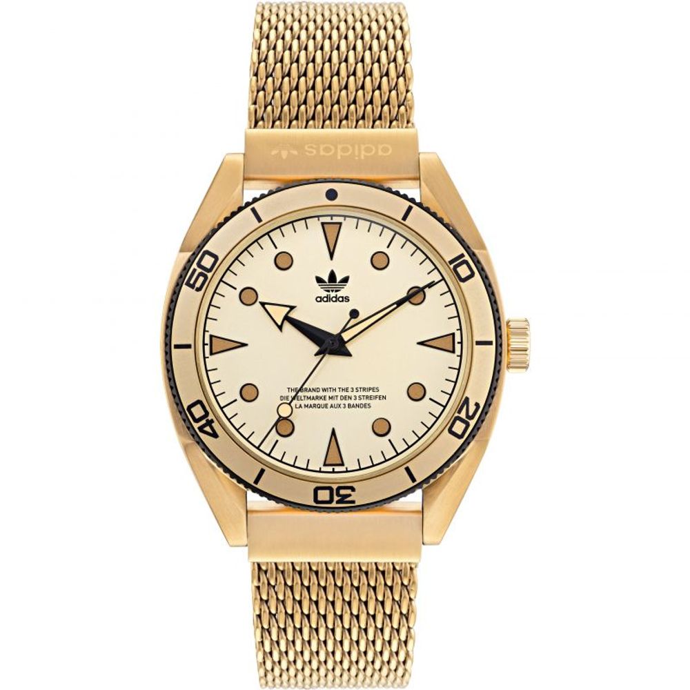 Adidas – Goldene Edelstahluhr