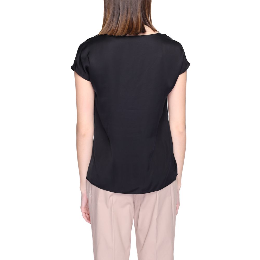 Alviero Martini Prima Classe schwarze Viskosebluse