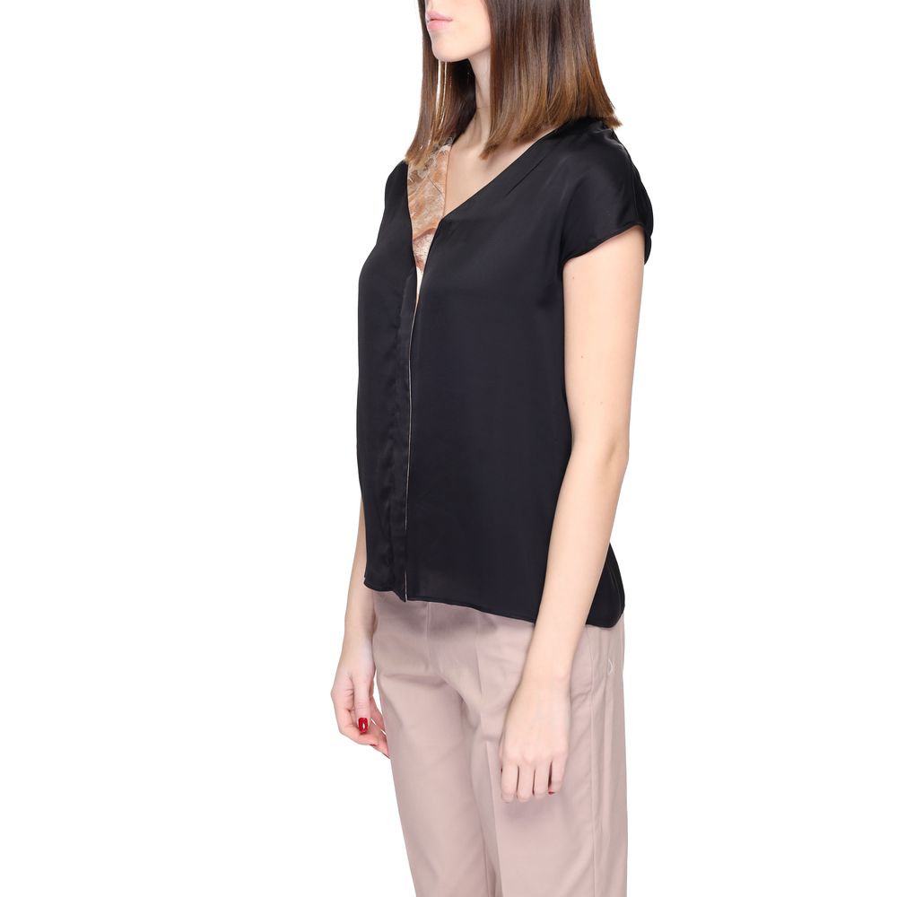 Alviero Martini Prima Classe schwarze Viskosebluse