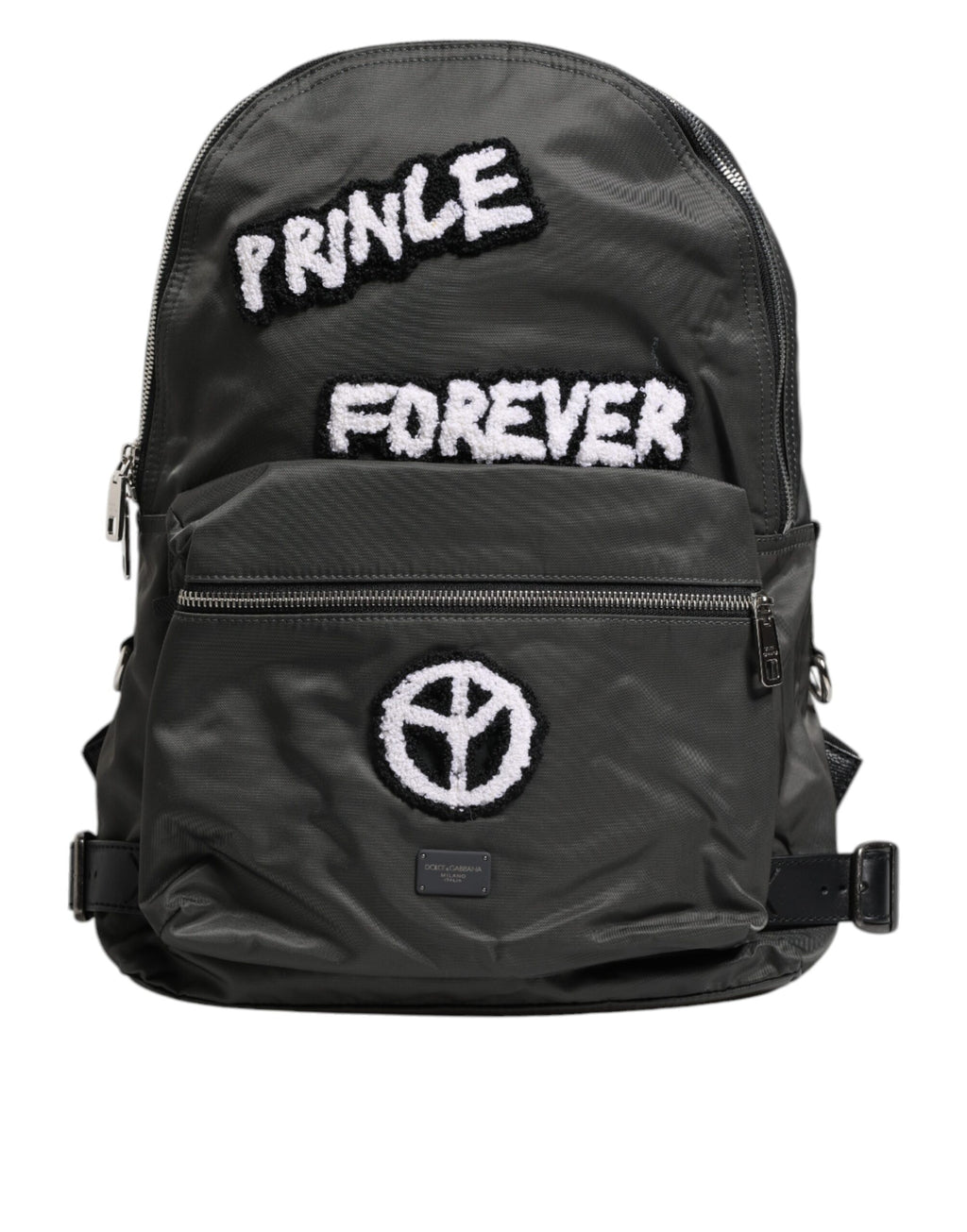 Dolce &amp; Gabbana – Prince Forever – Schul- und Reiserucksack aus grauem Nylon