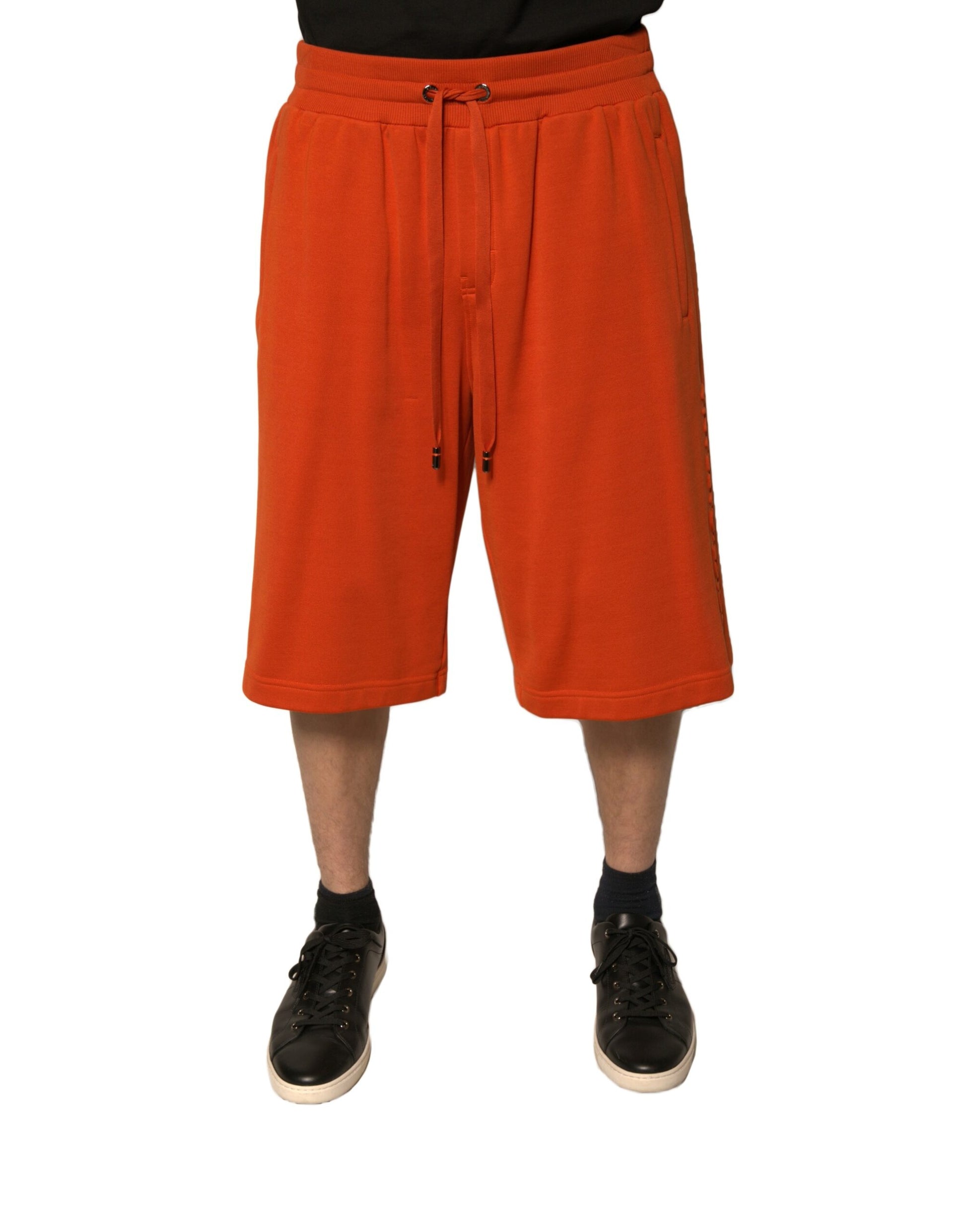 Dolce &amp; Gabbana – Orangefarbene Bermudashorts aus Baumwollmischung für Herren