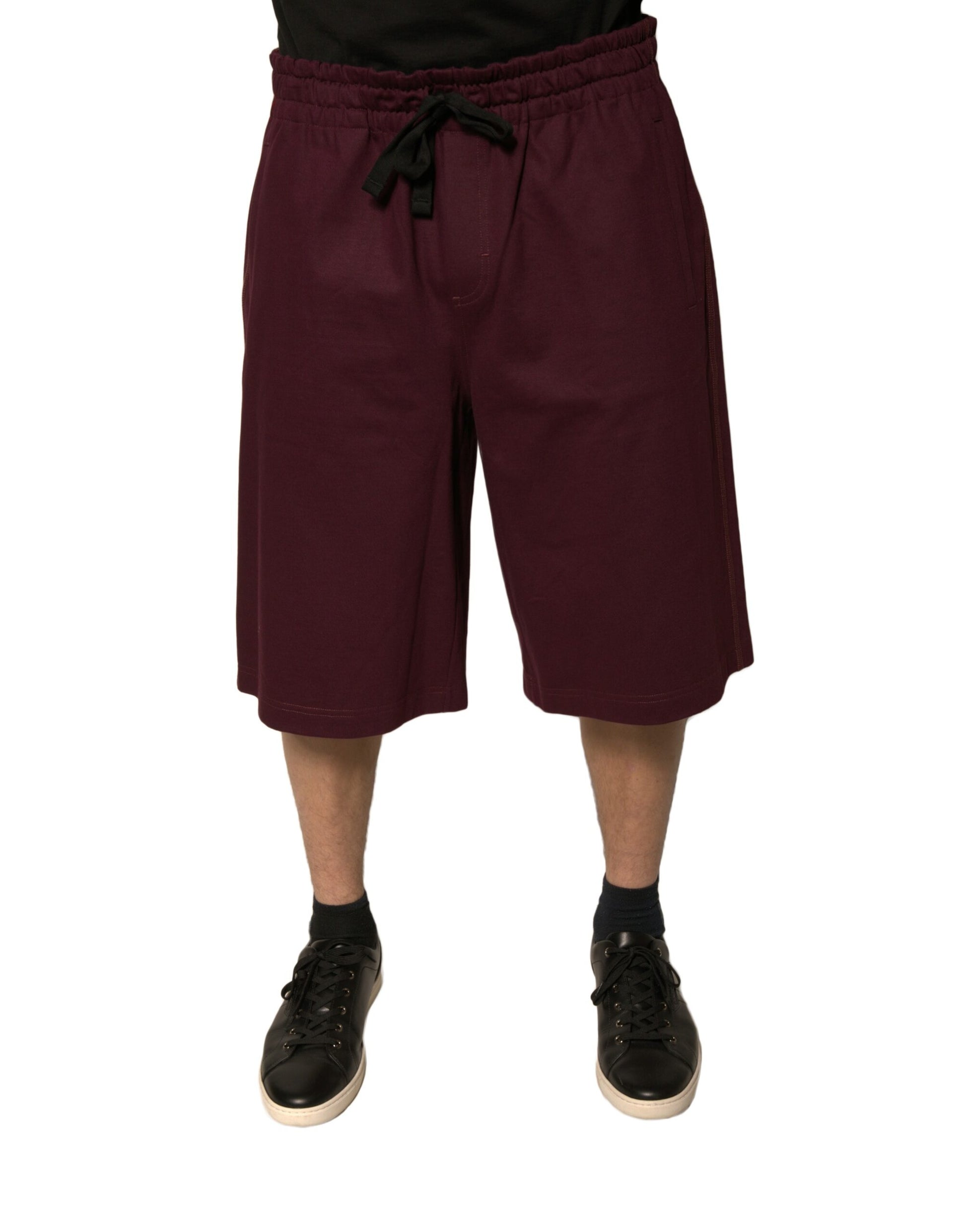 Dolce &amp; Gabbana – Kastanienbraune Bermudashorts aus Baumwolle mit mittlerer Taille