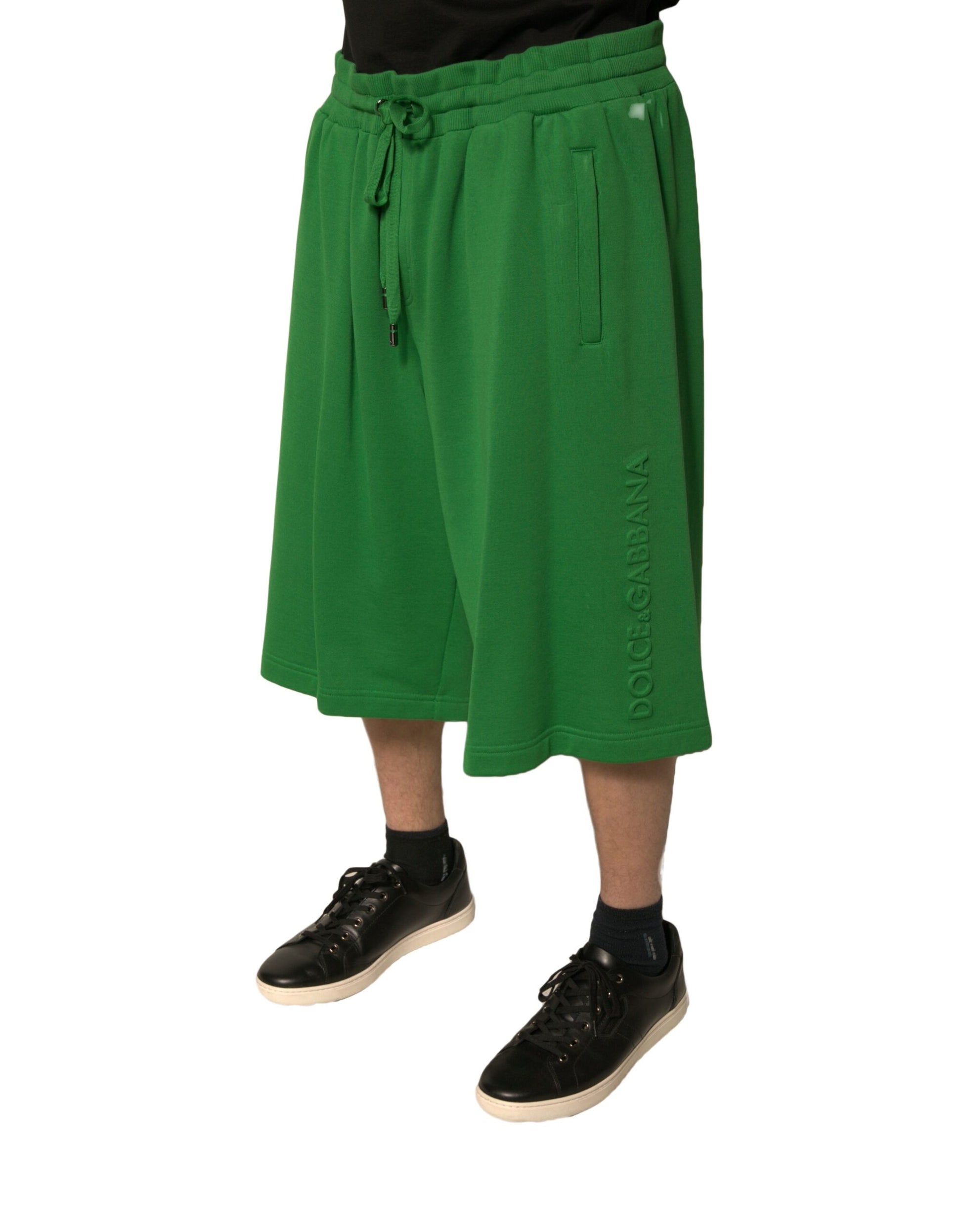 Dolce &amp; Gabbana Grüne Bermudashorts aus Baumwollmischung für Herren