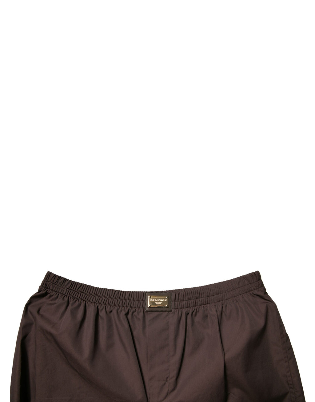 Dolce &amp; Gabbana Herren-Shorts mit mittlerer Taille aus brauner Baumwollmischung