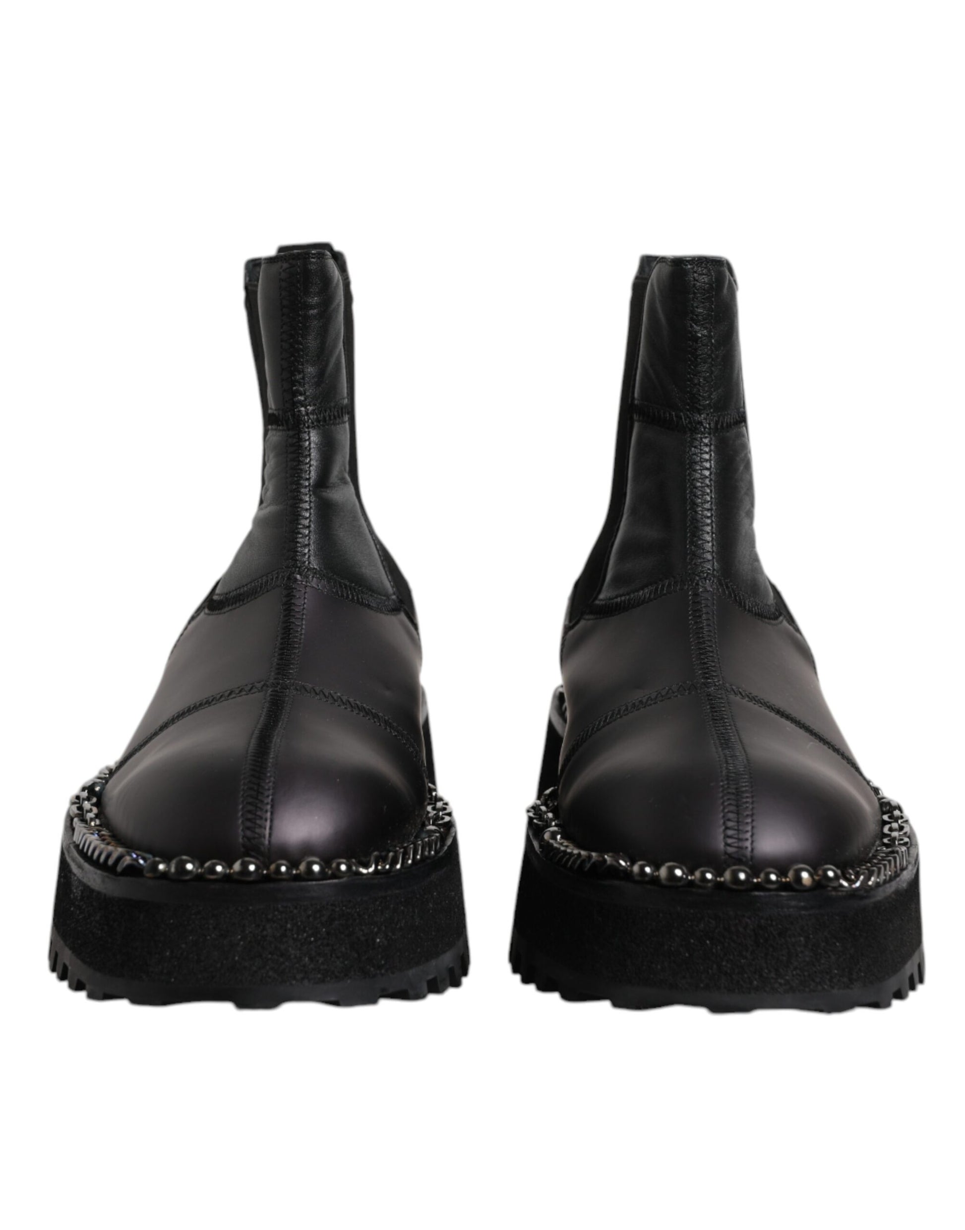 Dolce &amp; Gabbana – Schwarze Chelsea-Stiefel aus Leder