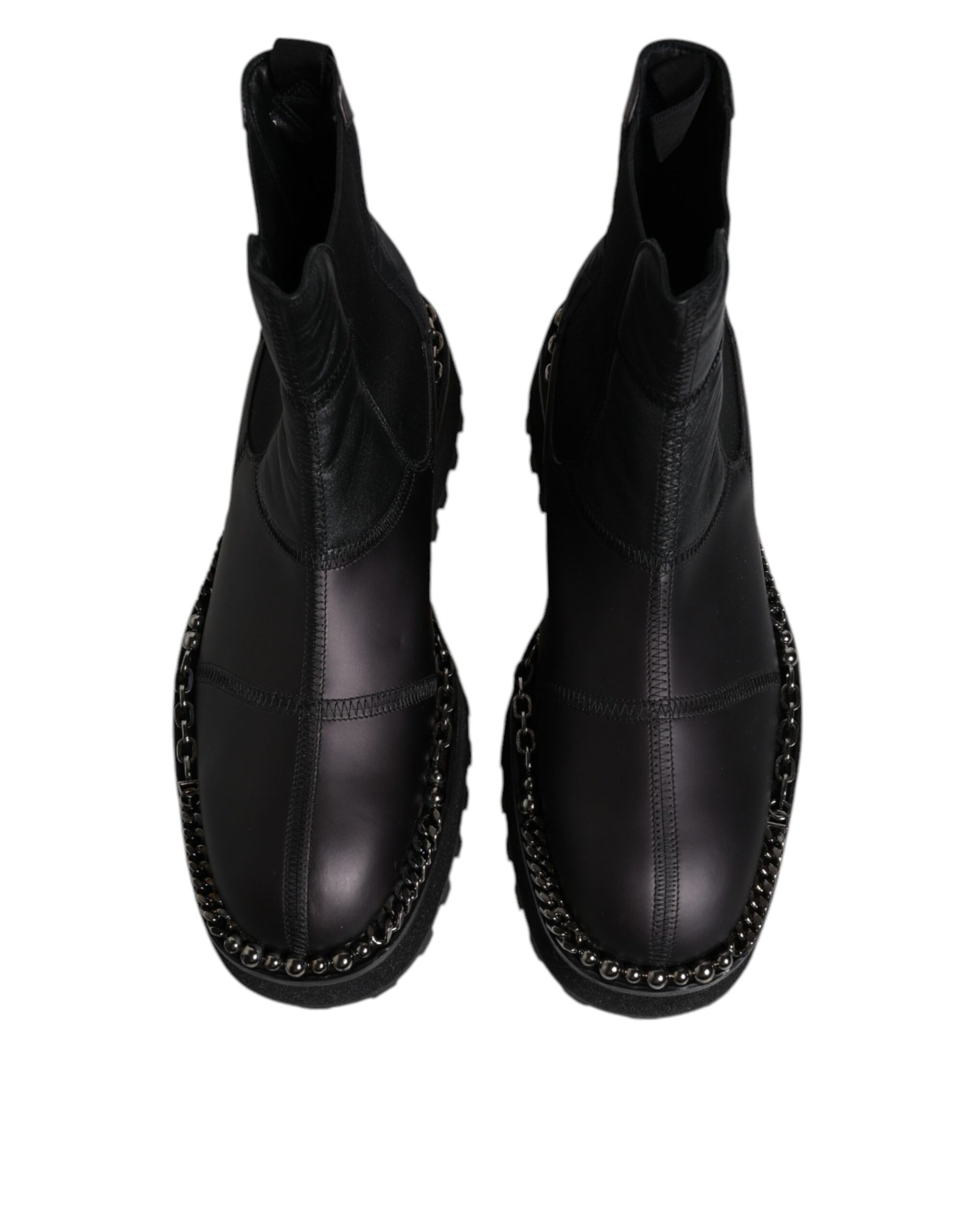Dolce &amp; Gabbana – Schwarze Chelsea-Stiefel aus Leder