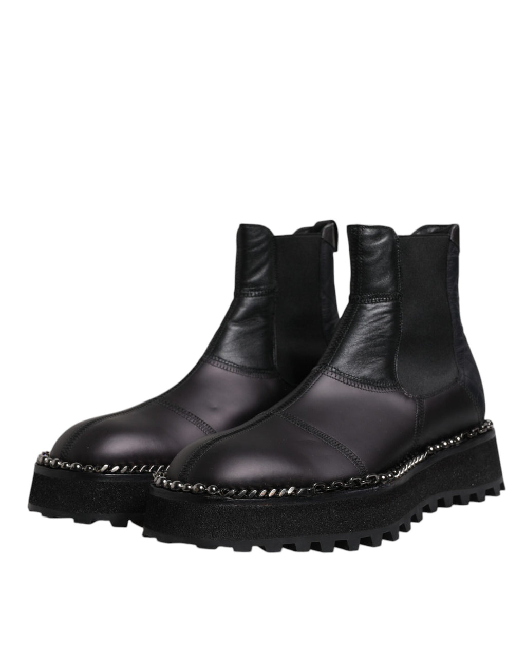 Dolce &amp; Gabbana – Schwarze Chelsea-Stiefel aus Leder
