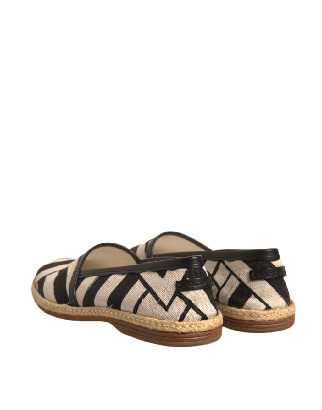 Dolce &amp; Gabbana – Espadrilles zum Hineinschlüpfen mit schwarzen und weißen Streifen