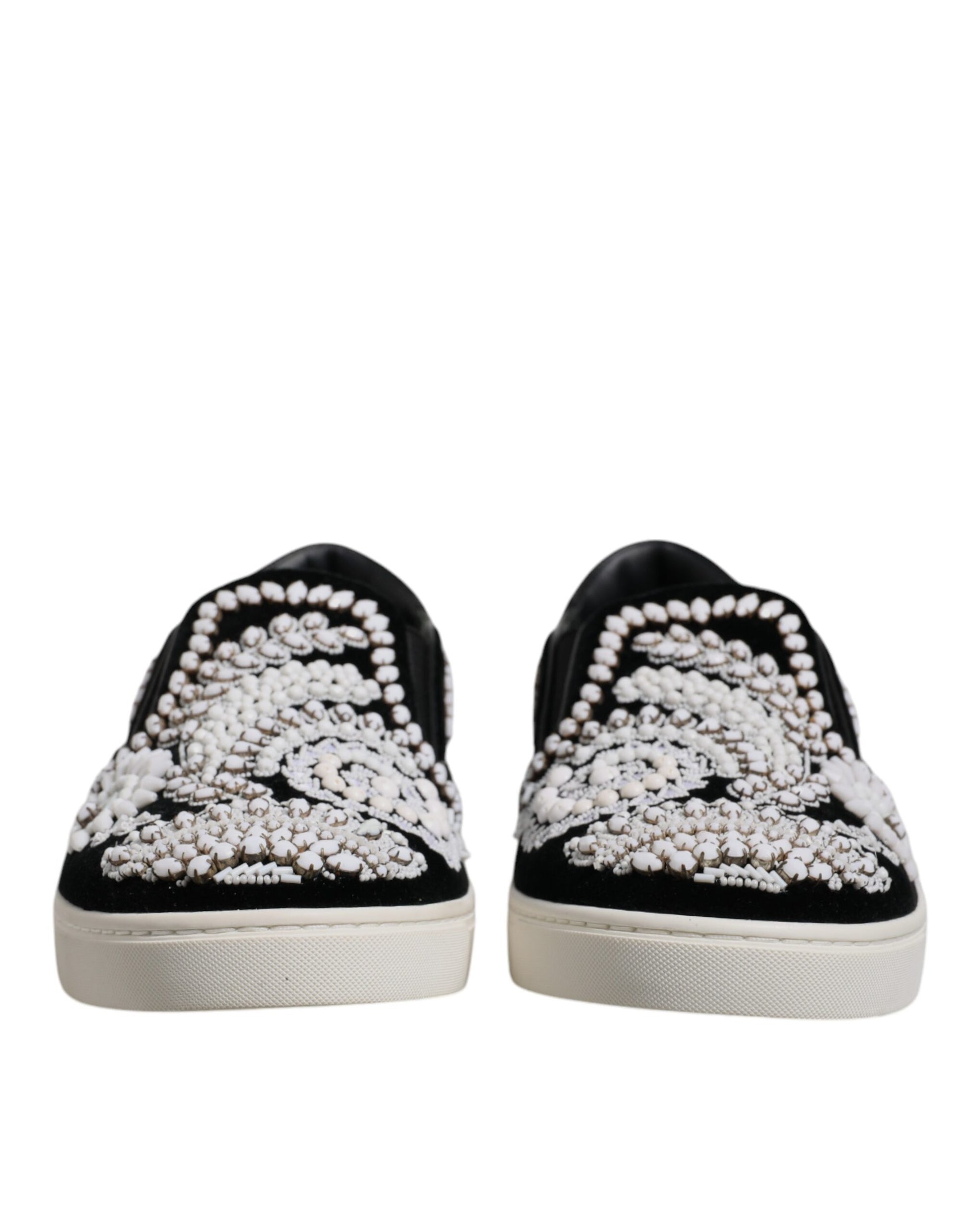 Dolce &amp; Gabbana – London – Schwarze Slipper mit Verzierung für Herren