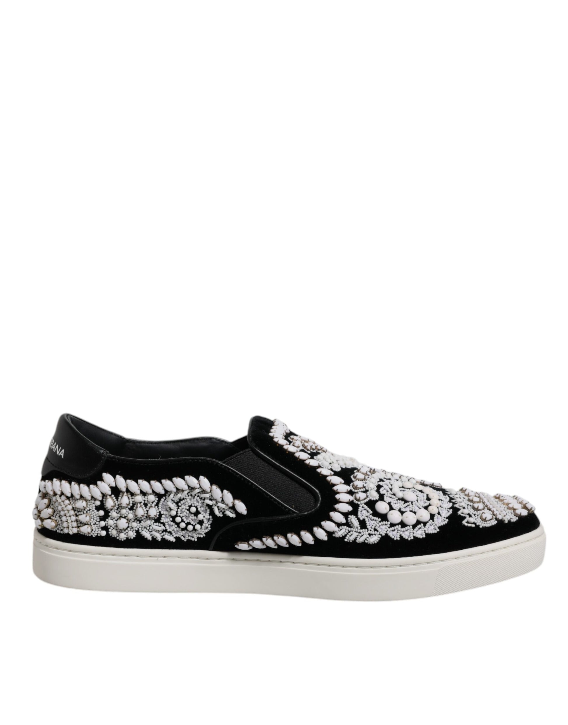 Dolce &amp; Gabbana – London – Schwarze Slipper mit Verzierung für Herren
