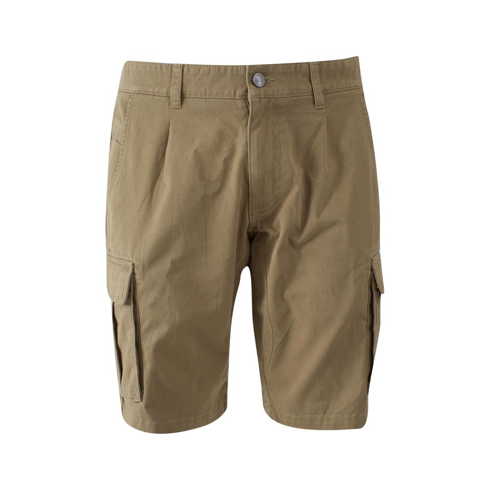 Yes Zee Beige Herren-Bermudashorts aus Baumwolle